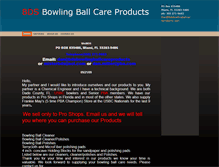 Tablet Screenshot of bdsbowlingballcareproducts.com